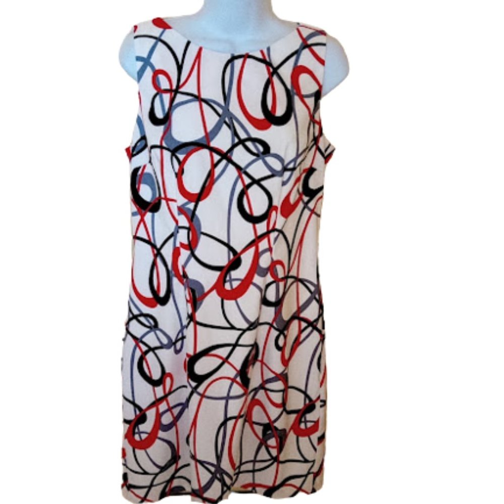 DRESS BARN Wild Abstract Print Tank Dress Size 12